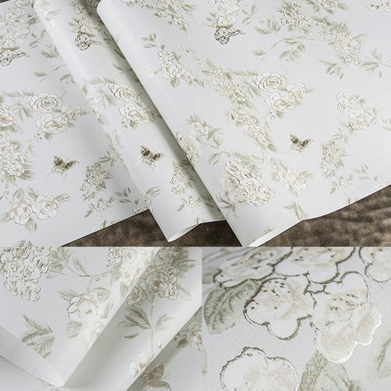 Natural Color Countryside Wall Decor 57.1 sq ft. Dense Flower Design Wallpaper Roll for Accent Wall