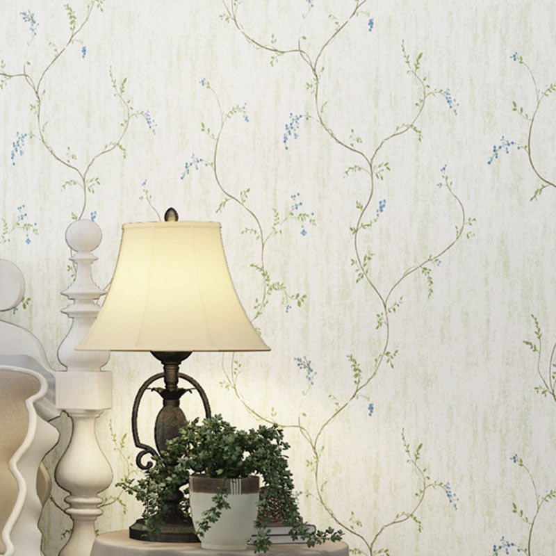 Entwined Flowers Wall Covering in Natural Color Non-Woven Fabric Wallpaper Roll for Accent Wall, 33 ft. x 20.5 in