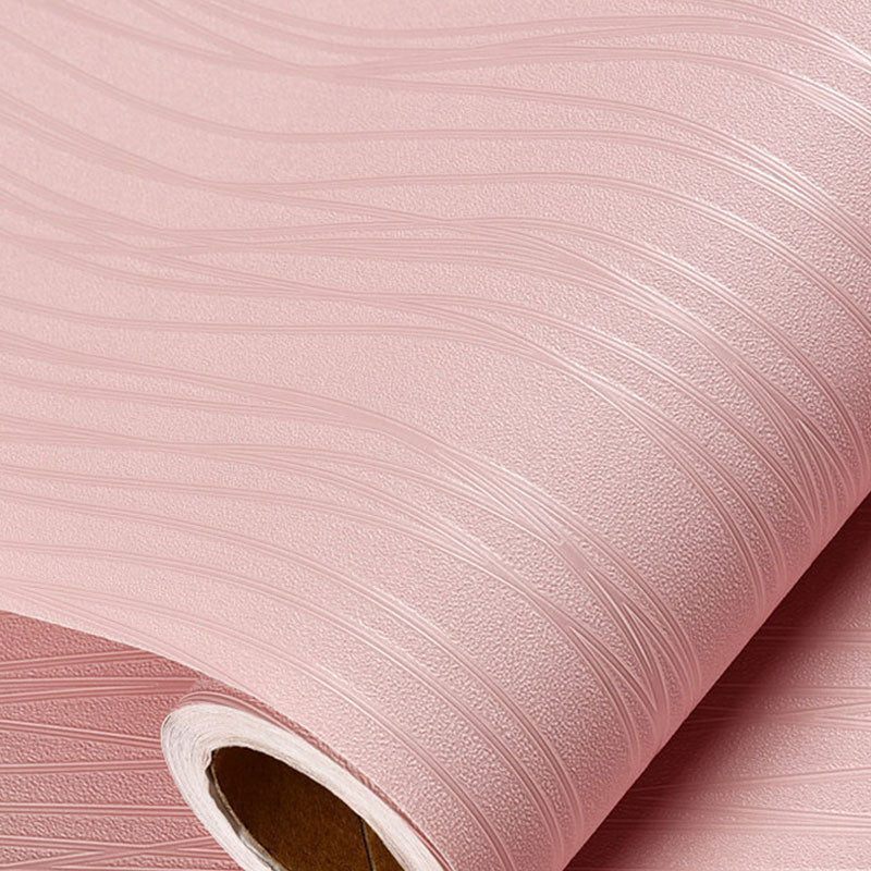 29.5' x 23.5" Minimalist Wallpaper Roll for Girl's Bedroom with Linear Pattern in Natural Color, Peel and Stick