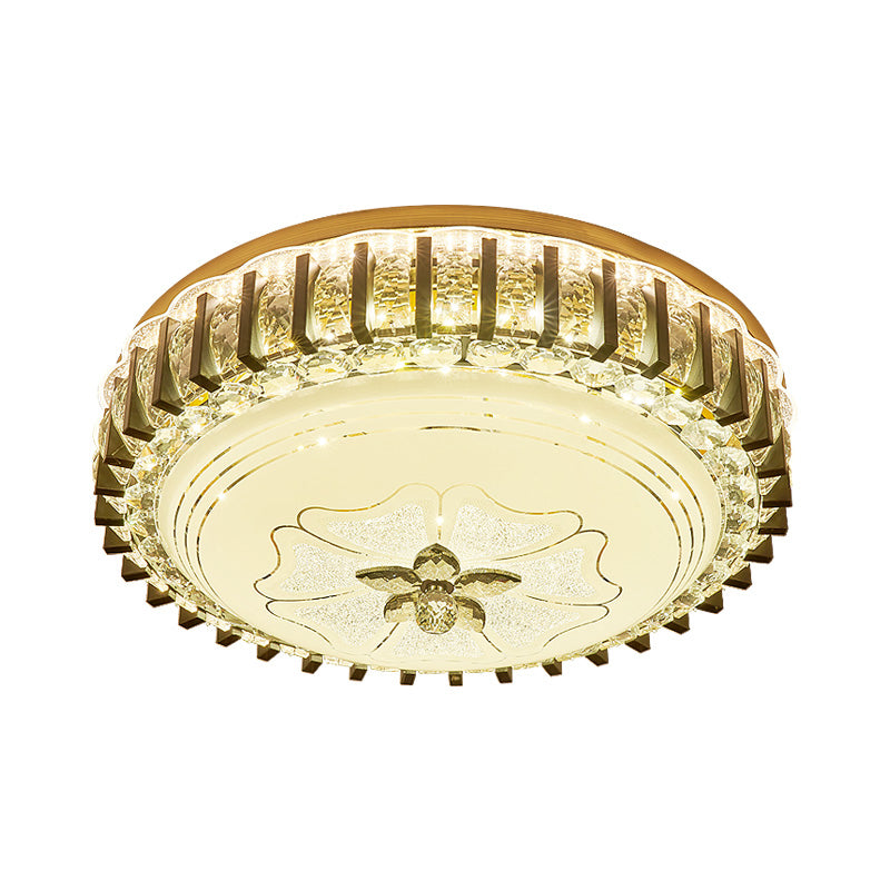 Nero Drum Flushmount Illuminazione Modernismo LED Cristallo Soffitto Flush per Sala da pranzo