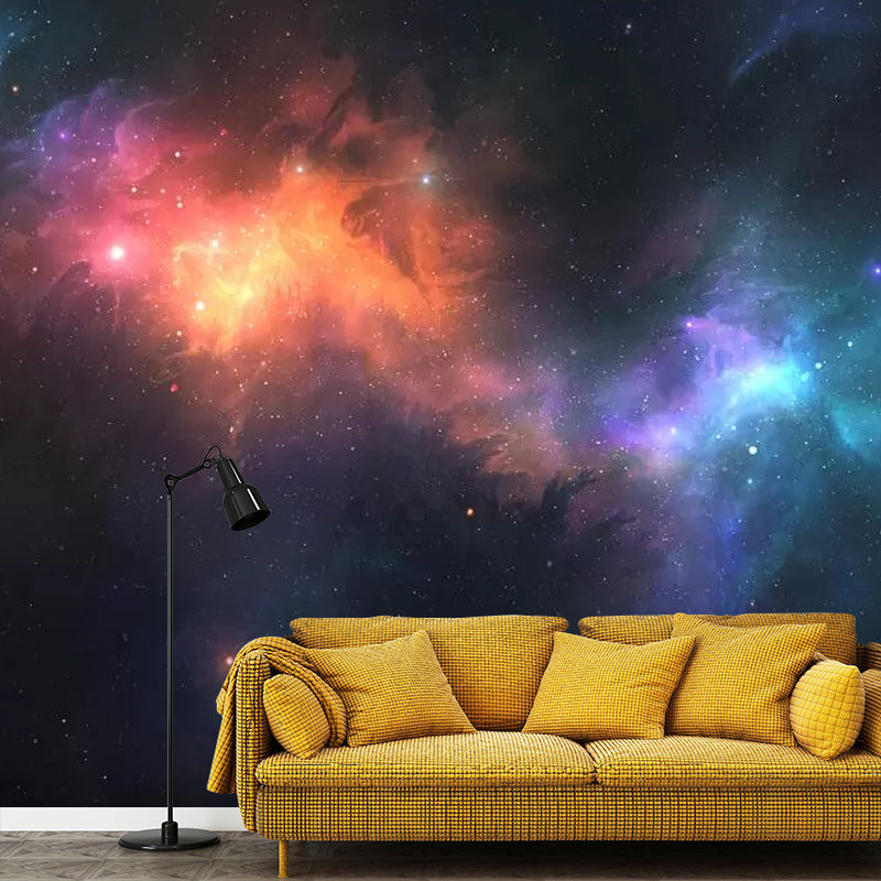 Decorative Luminous Nebula Wall Art Non-Woven Material Simplicity Wall Mural for Ceiling