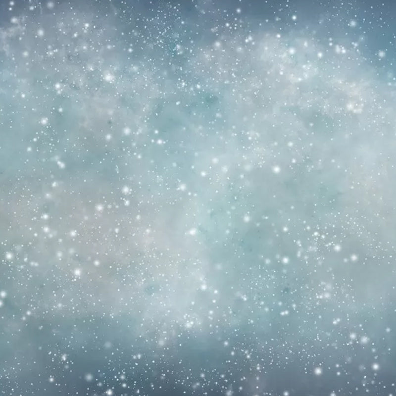 Blue Contemporary Mural Wallpaper Customized Size Stars Wall Art for Living Room Decoration