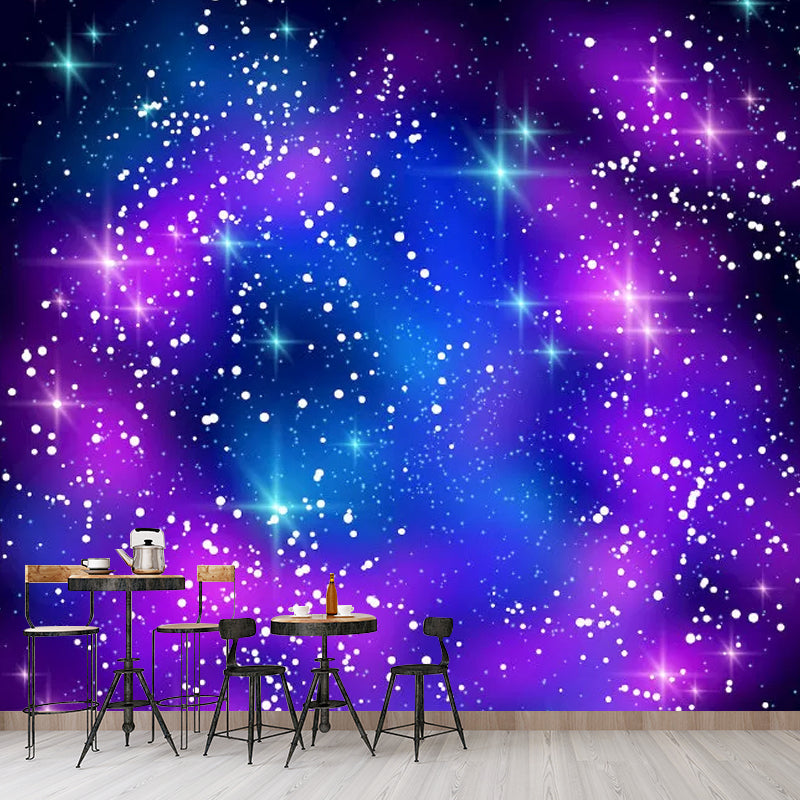 Waterproof Galaxy Wall Mural Decal Non-Woven Fabric Simple Wall Covering for Ceiling