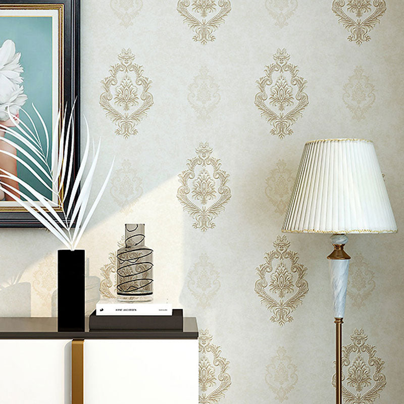 Nostalgic Blossoms Wall Decor in Soft Color Bedroom Wallpaper Roll, Non-Pasted, 33' by 20.5"