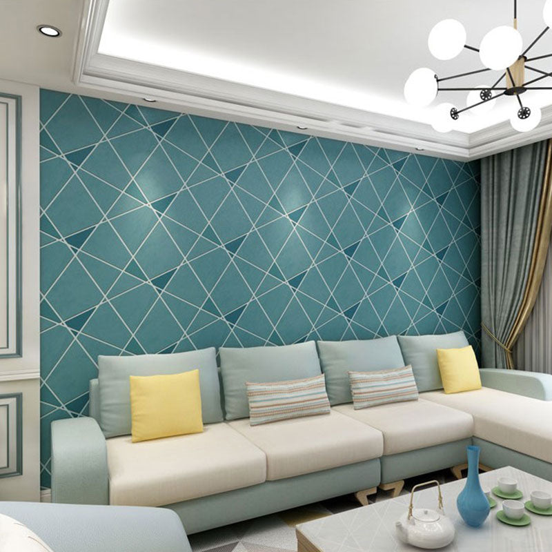 Neutral Color Flock Textured Wallpaper 31'L x 20.5"W Color Block Wall Decor for Accent Wall