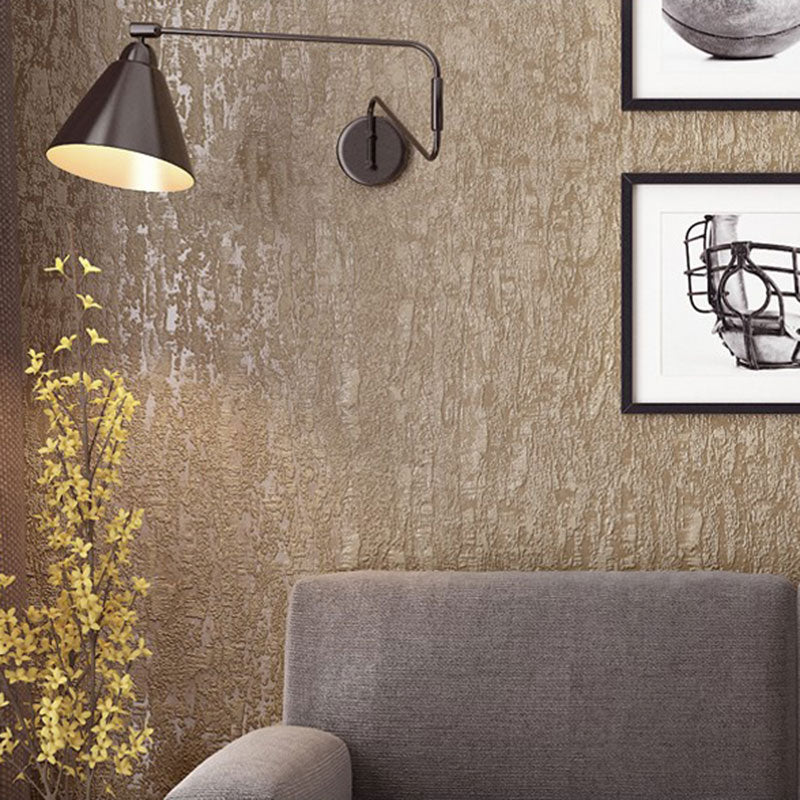 Silver Textured Wall Decor in Soft Color Plaster Wallpaper Roll for Living Room, 20.5 in x 33 ft