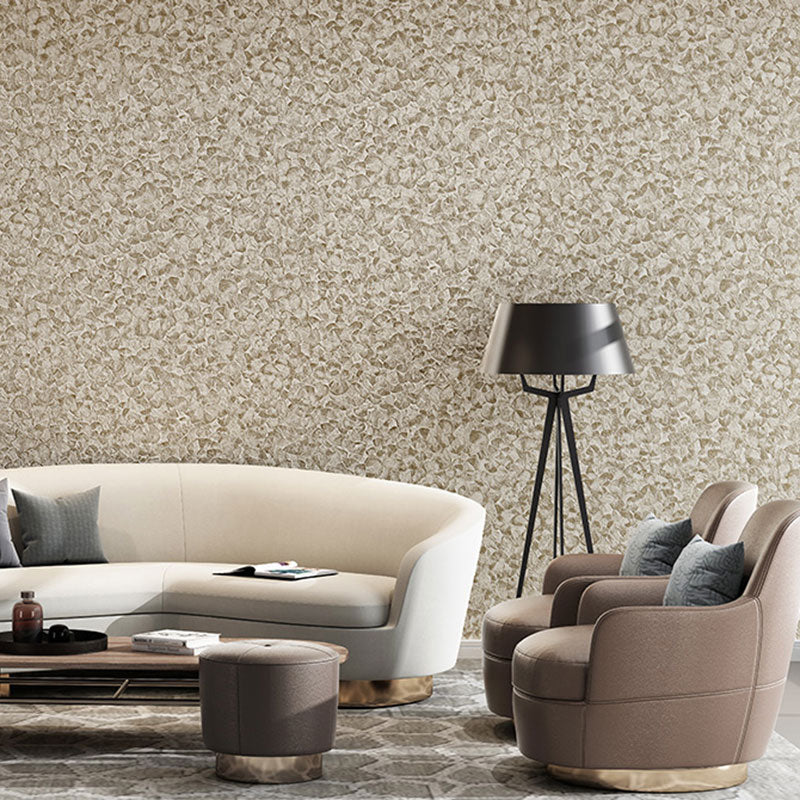 Ginkgo Leaves Wall Decor for Bedroom Plants Wallpaper Roll in Neutral Color, Stain-Resistant