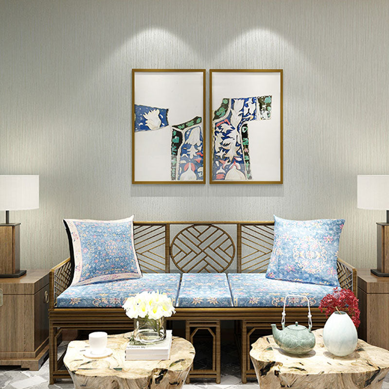 Simplicity Wall Covering in Natural Color Linen Textured Wallpaper, 33'L x 20.5"W