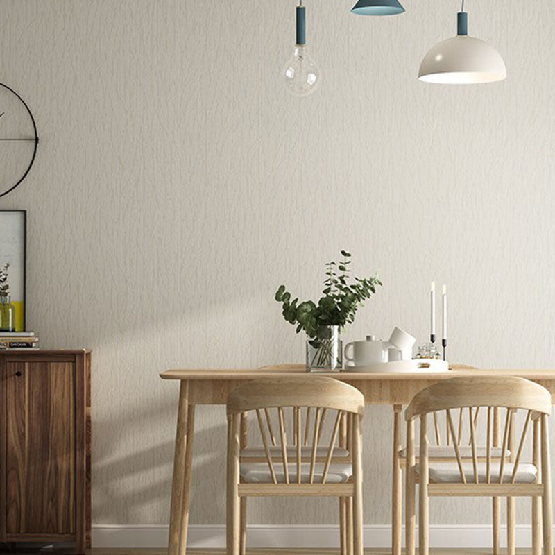Minimalist Silver Surface Wall Covering in Pastel Color Guest Room Decorative Wallpaper, 20.5"W x 33'L