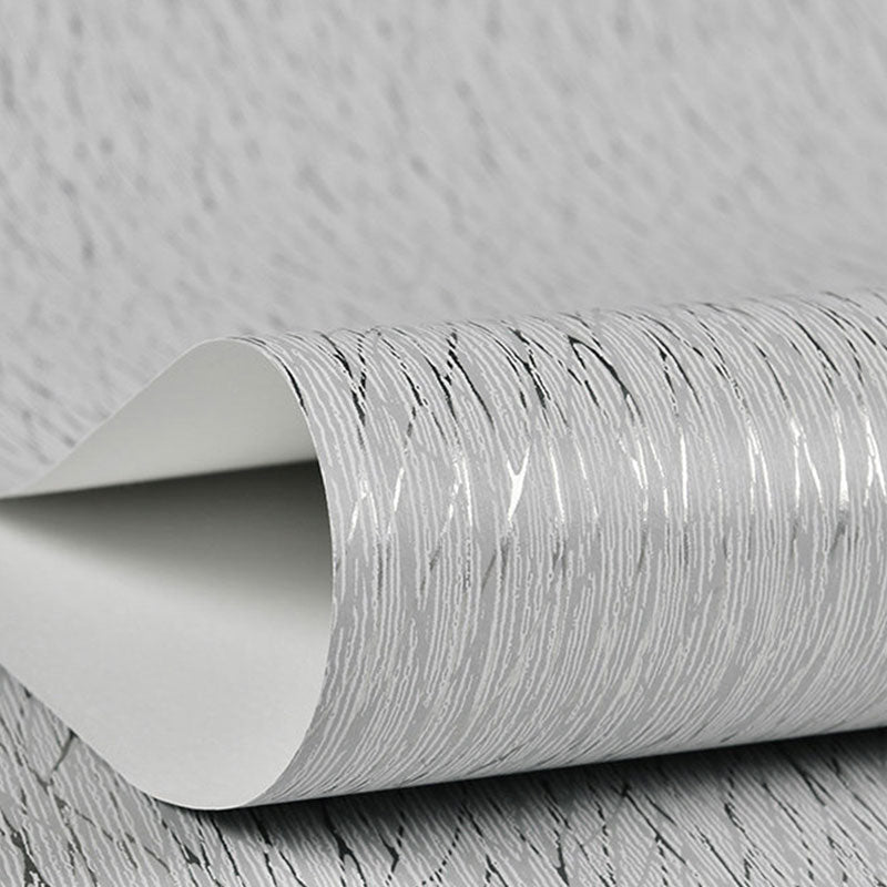 Minimalist Silver Surface Wall Covering in Pastel Color Guest Room Decorative Wallpaper, 20.5"W x 33'L