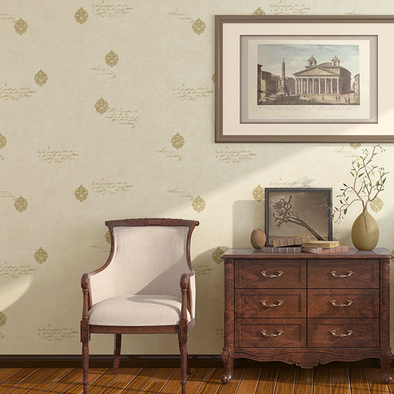 Contemporary Letters Wall Covering in Neutral Color Bedroom Decorative Wallpaper, 31 ft. x 20.5 in