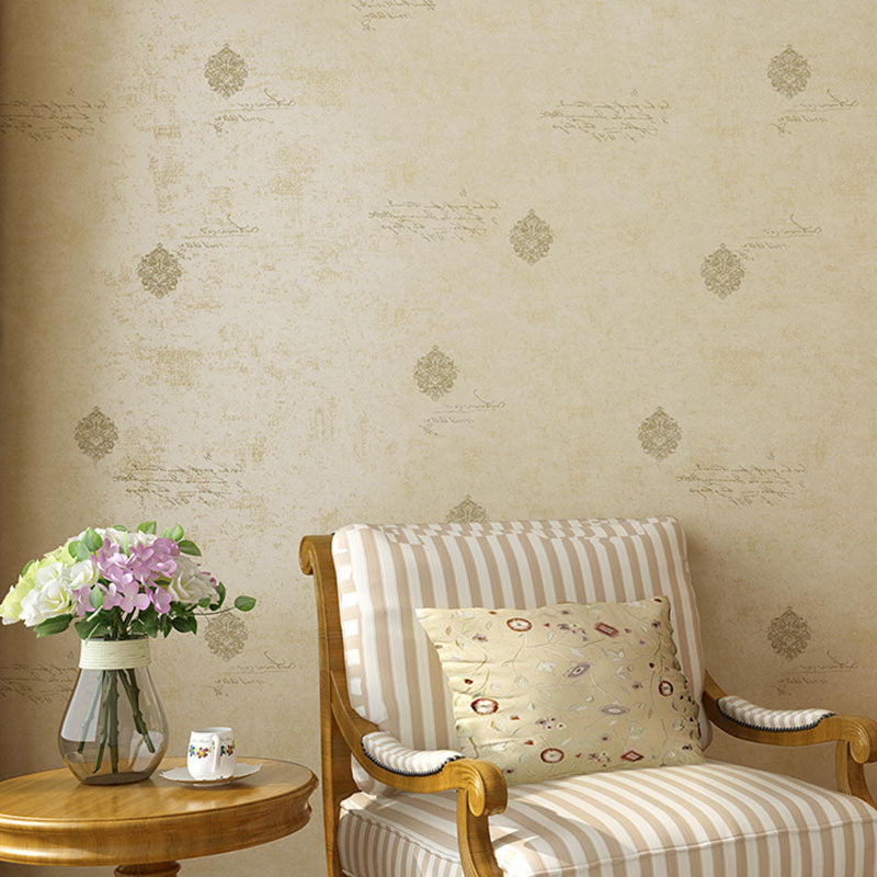 Contemporary Letters Wall Covering in Neutral Color Bedroom Decorative Wallpaper, 31 ft. x 20.5 in
