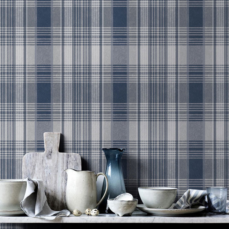 Modern Lattice Wall Covering for Bedroom Decor, 33' x 20.5" Wallpaper Roll in Soft Color