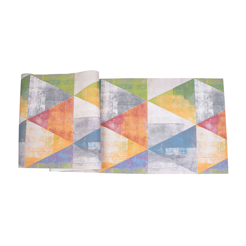 20.5" x 33' Contemporary Wallpaper Roll for Home Decoration with Triangle Design in Natural Color