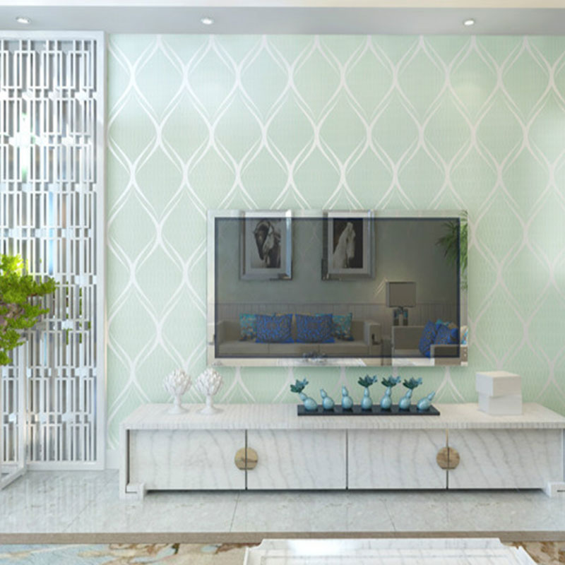 Minimalist Wall Covering in Soft Color Lines and Harlequin Wallpaper, 20.5"W x 33'L