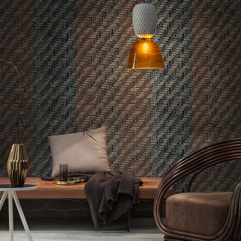 Aesthetic Woven Linen Wallpaper Roll for Home Decoration in Natural Color, 20.5"W x 33'L
