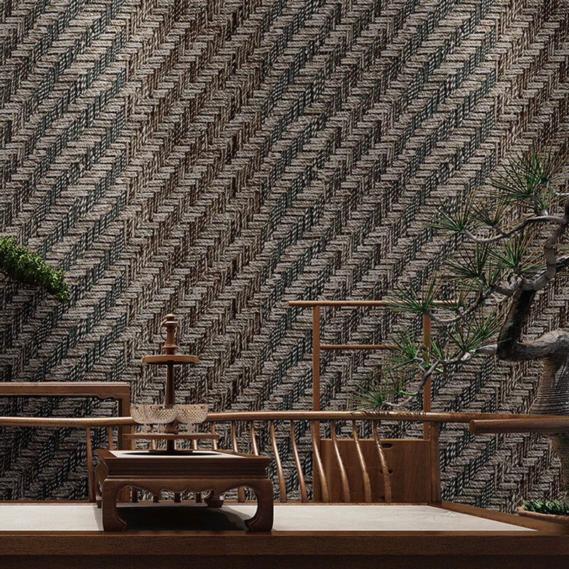 Aesthetic Woven Linen Wallpaper Roll for Home Decoration in Natural Color, 20.5"W x 33'L