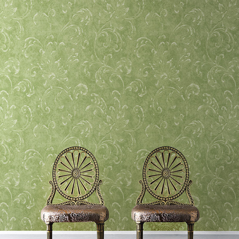 Stain-Resistant Flower Wall Decor Non-Woven Fabric Rural Wallpaper for Bedroom, Non-Pasted