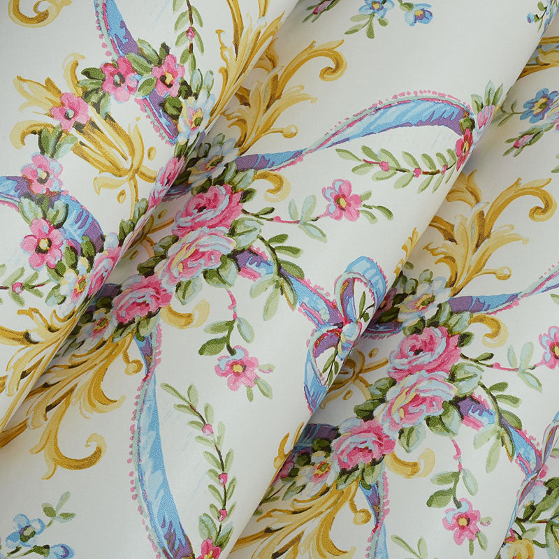 Decorative Floral Design Wall Covering 20.5" by 33' Countryside Wallpaper for Guest Room