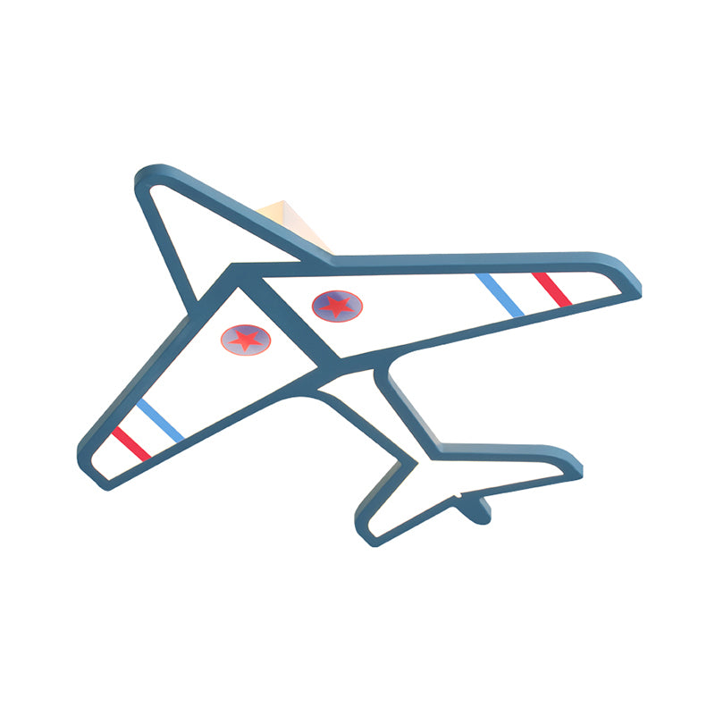 Luminaire monté au plafond d'avion en acrylique, éclairage LED blanc/bleu de dessin animé pour chambre d'enfant