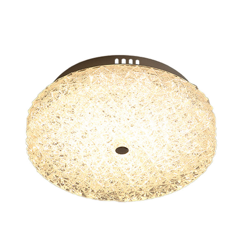 Cerchio modernista da incasso con luce smussata in cristallo trasparente LED per corridoio, montaggio a incasso a soffitto
