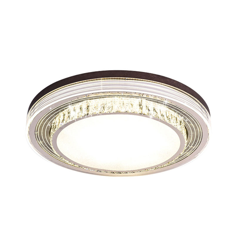 Clear Crystal Circolare Flush Light Fixture Minimalist LED Flush Mount Massimale Lampada per Bedroom