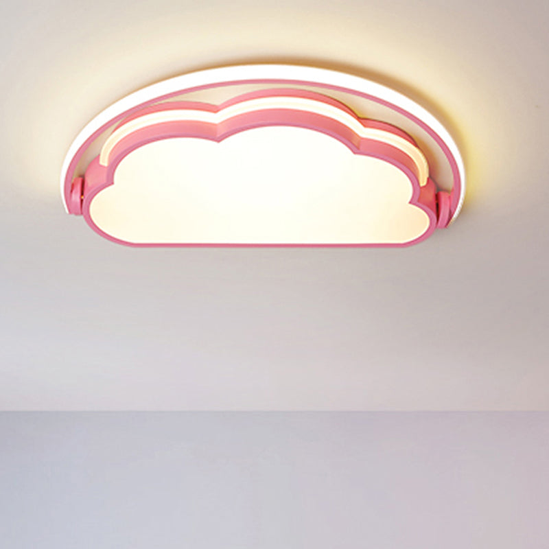 Nuvola Bambini Camera da letto a incasso Lampada Acrilico Cartone LED Lampada da soffitto in rosa/bianco/blu