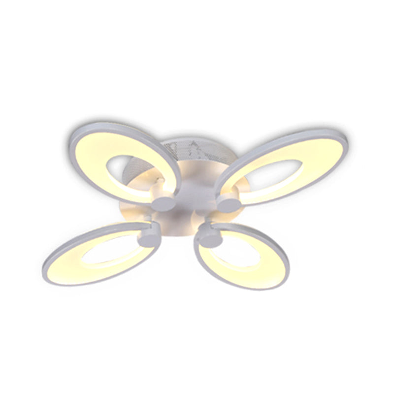 Fleurs salle à manger à manger à chasse d'eau LED acrylique LED 4/6/9 LUMIÈRES PLAFIC MODER