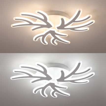 Coral Flush Plafond Light Contemporain Acrylique 3/5/9 Lumières LED LED Éclairage de moustill