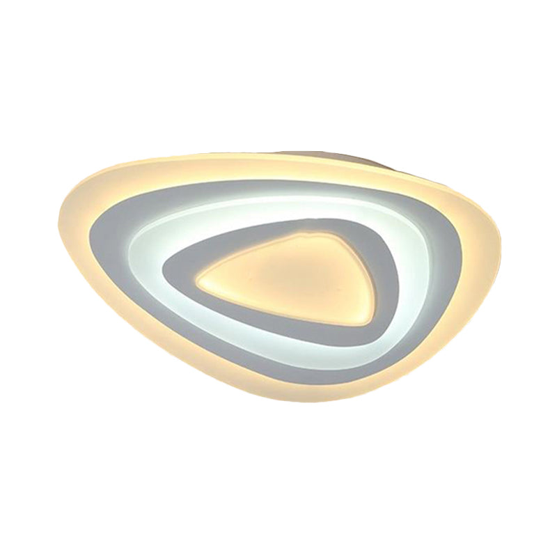 19.5"/23.5"/31.5" Wide LED Bedroom Flush Mount Lamp with Ultrathin Acrylic Shade White Ceiling Light in Warm/White Light