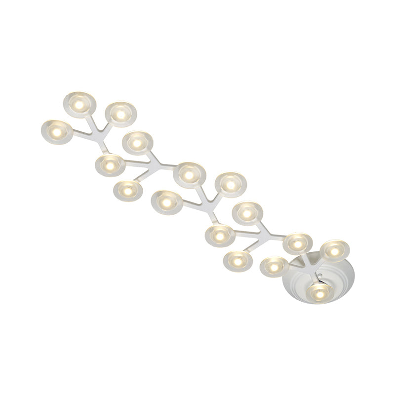 LED 7/9/10 Lights Kitchen Flushmount Light with Round Acrylic Shade White Flush Ceiling Light in Warm/White Light