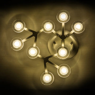 LED 7/9/10 Lights Kitchen Flushmount Light with Round Acrylic Shade White Flush Ceiling Light in Warm/White Light