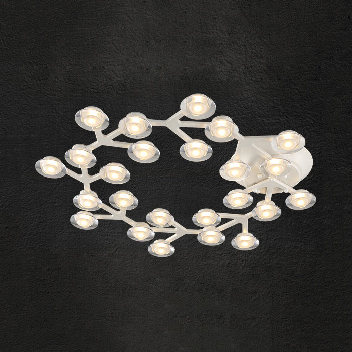 LED 7/9/10 Lights Kitchen Flushmount Light with Round Acrylic Shade White Flush Ceiling Light in Warm/White Light