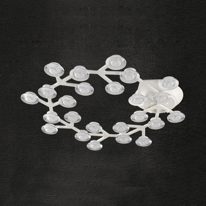 LED 7/9/10 Lights Kitchen Flushmount Light with Round Acrylic Shade White Flush Ceiling Light in Warm/White Light