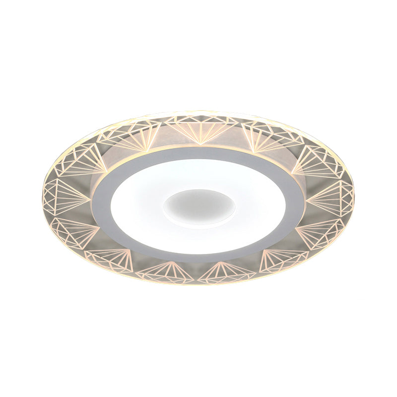 Plafonnier LED en forme de diamant, en acrylique moderne, de 8/16.5/20.5 pouces de large, pour salon, lumière chaude/blanche