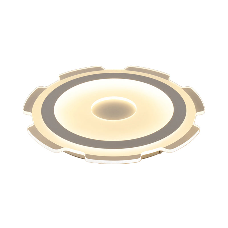 16,5 "/20,5" /24,5 "Équipement de large Flushmount Modern Acrylique LED salon Flush Light Light in Warm / White Light