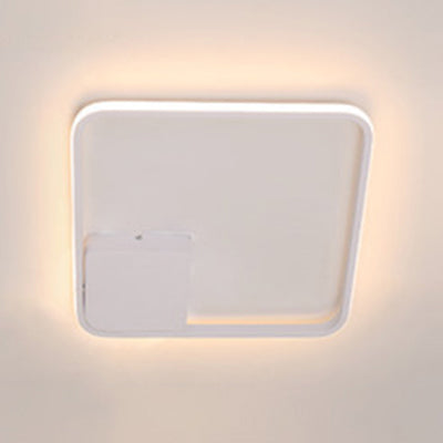 Brown/White Frame Ceiling Lighting Simplicity 1/2/3-Light Acrylic Semi Flush Mount Light in Warm/White/Natural Light, 16"/19"/23" Wide