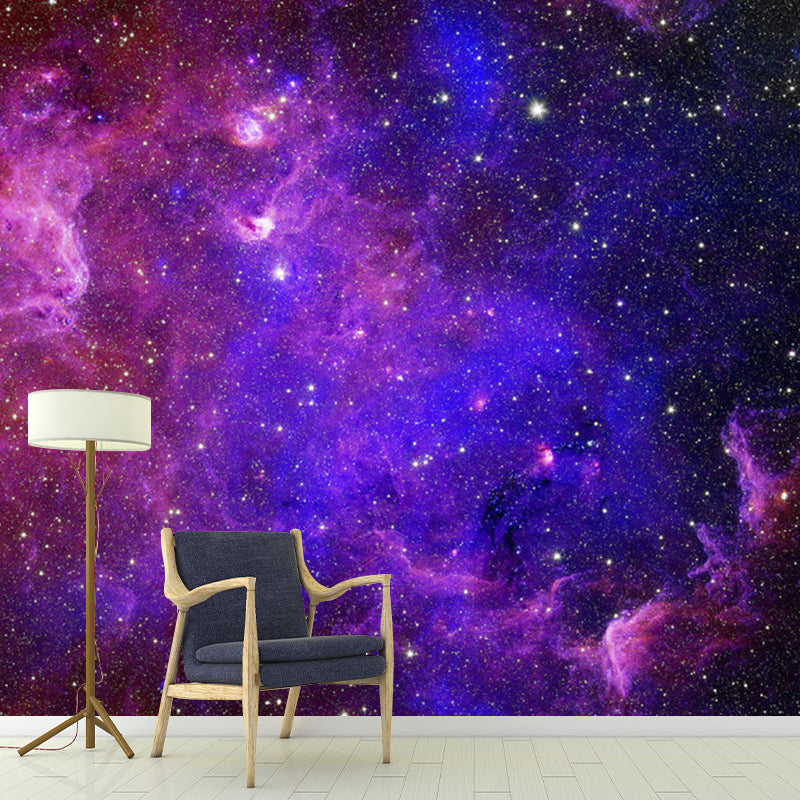 Luminous Galaxy Wall Mural Decal for Accent Wall Minimalist Wall Decor, Customized Size Available