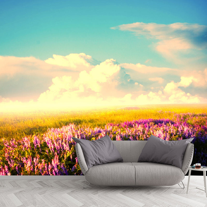 Whole Nordic Wall Mural Decal in Multi-Color Blossom and Sky Wall Art, Personalized Size Available