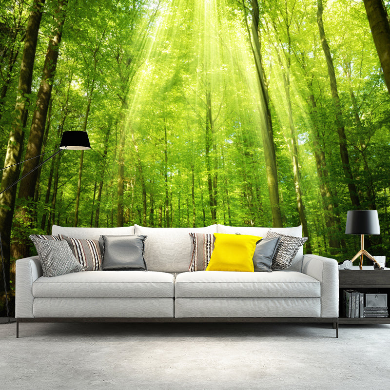 Waterproof Deep Jungle Mural Wallpaper Customized Size Modern Wall Covering for Home Decoration