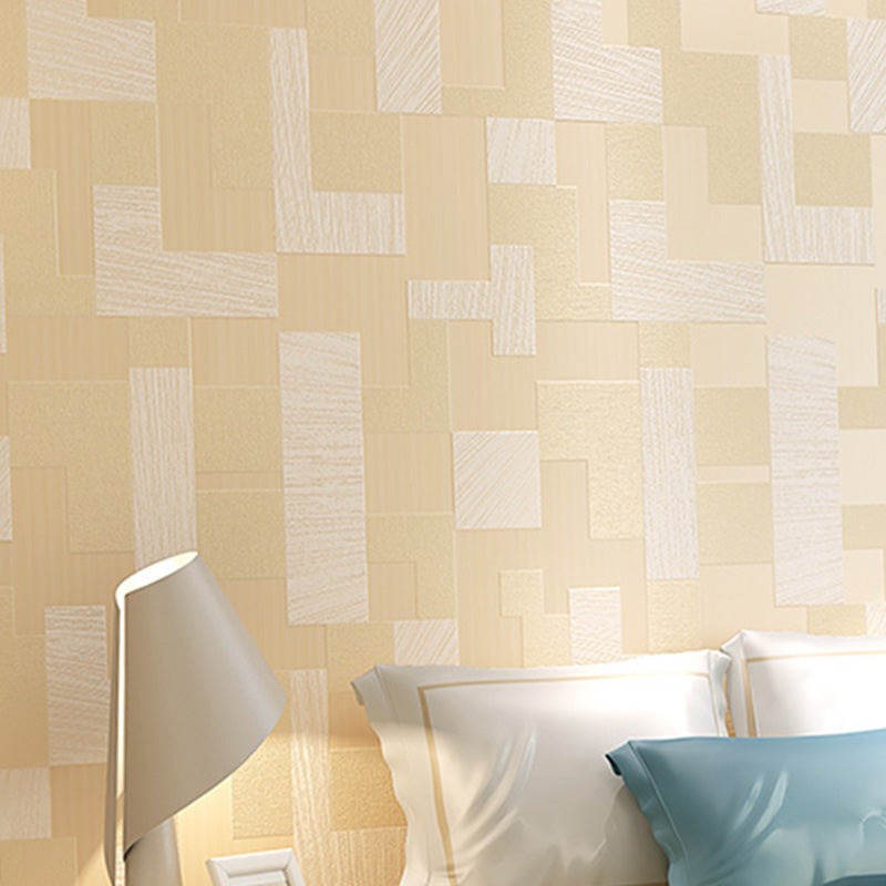 Minimalist Mosaic Effect Wall Decor in Natural Color Bathroom Wallpaper, 33'L x 20.5"
