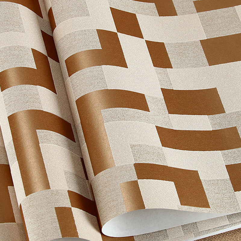 Minimalist Mosaic Effect Wall Decor in Natural Color Bathroom Wallpaper, 33'L x 20.5"