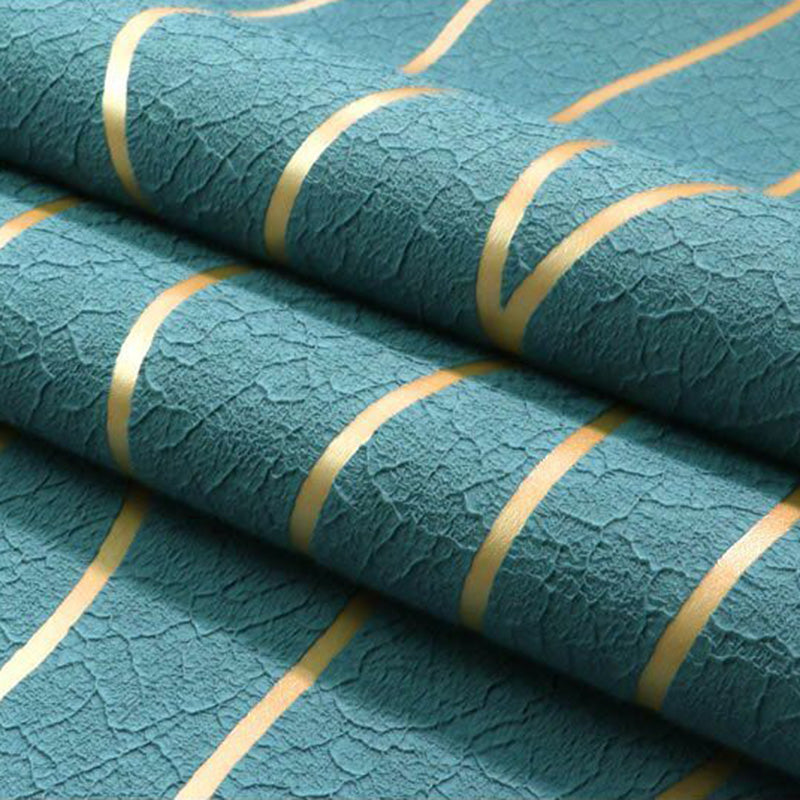 31' x 20.5" Simplicity Wallpaper Roll in Soft Color Lines Flock Wall Decor, Non-Pasted