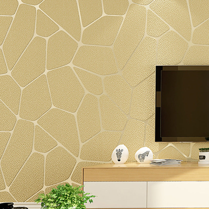 Scandinavische wanddecoratie in neutrale kleuren, 20,5 inch x 31 ft, geometrieën, getextureerde behangrol voor logeerkamer