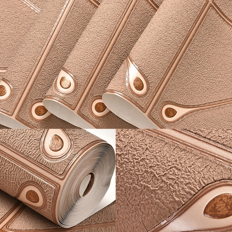 Geometries Wallpaper Roll for Living Room Decoration Simplicity Flock Wall Covering, 20.5-inch x 33-foot