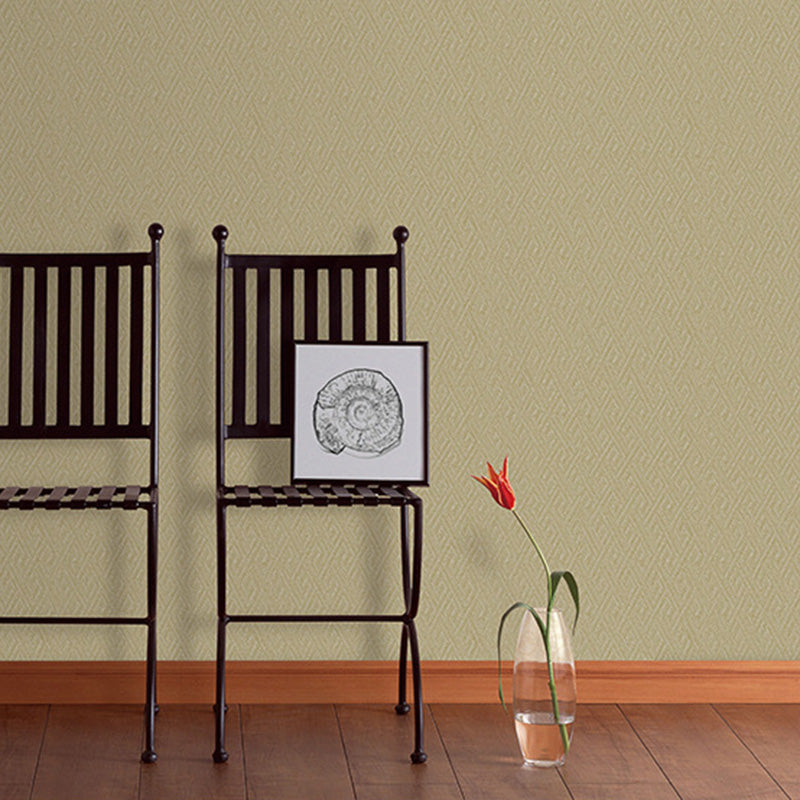 Color Block Wallpaper Roll in Neutral Color Non-Woven Material Wall Covering for Bedroom, 33' x 20.5"