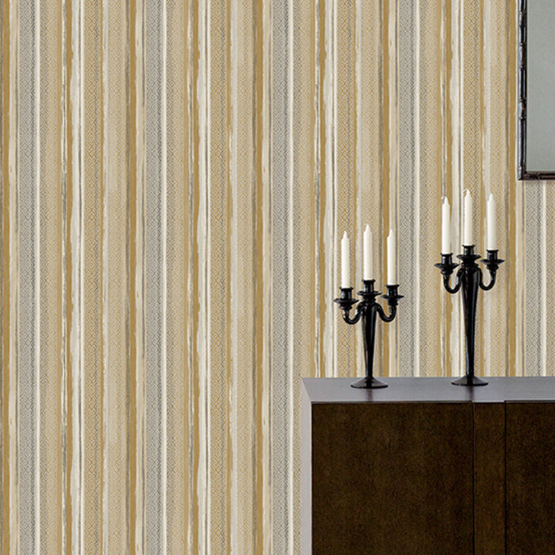 57.1 sq ft. Nordic Wallpaper Roll for Guest Room Decoration with Vertical Stripe Design in Neutral Color