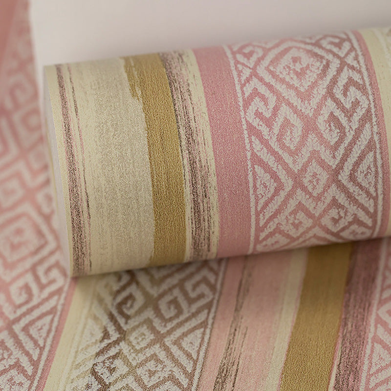 57.1 sq ft. Nordic Wallpaper Roll for Guest Room Decoration with Vertical Stripe Design in Neutral Color