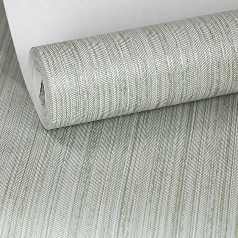 Water-Resistant Latitudinal Stripe Wallpaper Non-Woven Fabric Modern Wall Covering for Dining Room