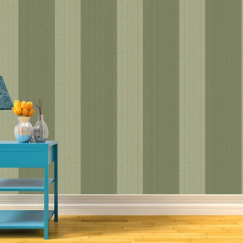 Postmodern Wallpaper Roll in Neutral Color Vertical Stripe Wall Covering for Bedroom, 20.5"W x 33'L